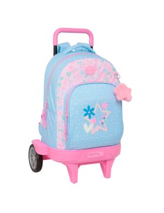 Cartable à roulettes BlackFit8 Smile Bleu Rose 33 x 45 x 22 cm