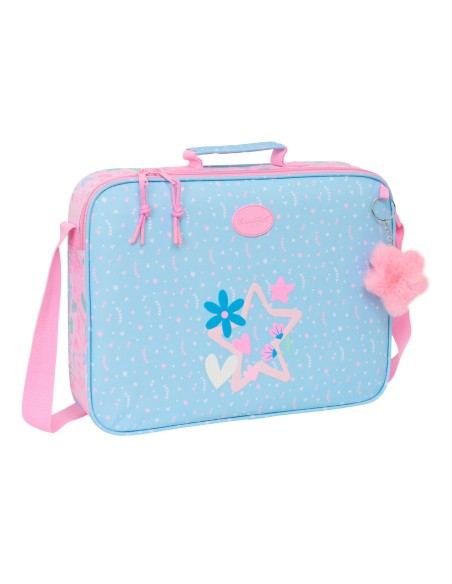 Cartable d'école BlackFit8 Smile Rose Bleu clair 38 x 28 x 6 cm