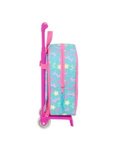 Cartable à roulettes Gabby's Dollhouse Confetti Rose Turquoise 22 x 27 x 10 cm 2