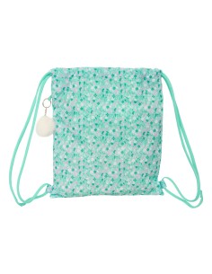 Sac à dos serré par des ficelles Safta Cuore Menthe 35 x 40 x 1 cm 2