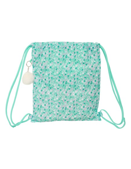 Sac à dos serré par des ficelles Safta Cuore Menthe 35 x 40 x 1 cm