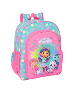 Cartable Gabby's Dollhouse Confetti Rose Turquoise 32 x 38 x 12 cm
