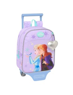 Cartable à roulettes Frozen Spirit Lila 22 x 27 x 10 cm