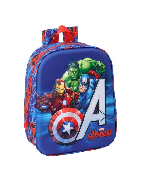 Sac à dos enfant The Avengers Rouge Bleu foncé 22 x 27 x 10 cm 3D