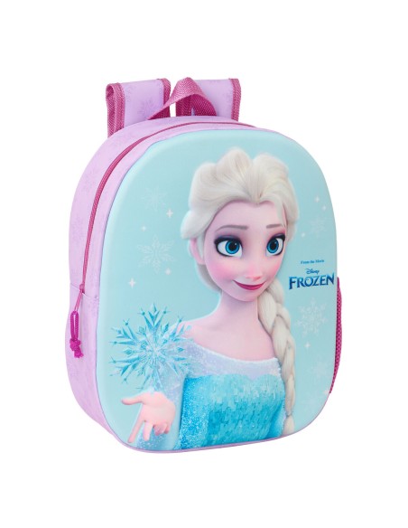 Sac à dos enfant Frozen Rose Bleu ciel 27 x 33 x 10 cm 3D