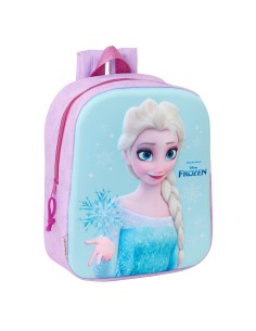 Sac à dos enfant Frozen Rose Bleu ciel 22 x 27 x 10 cm 3D