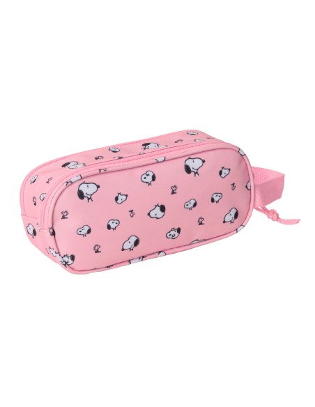 Trousse Fourre-Tout Double Snoopy Rose 21 x 8 x 6 cm 3D
