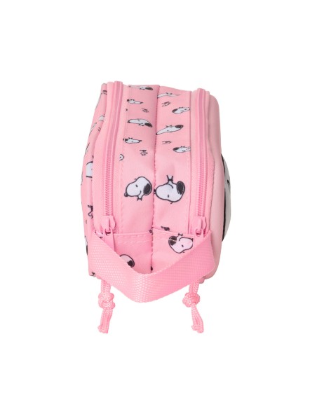 Trousse Fourre-Tout Double Snoopy Rose 21 x 8 x 6 cm 3D