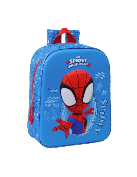 Sac à dos enfant Spider-Man Rouge Blue marine 22 x 27 x 10 cm 3D