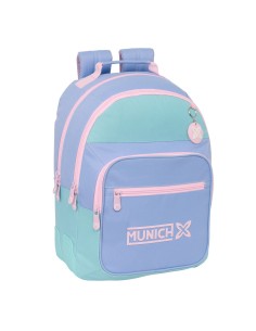 Cartable Munich Mellow Bleu Rose Celeste 32 x 42 x 15 cm
