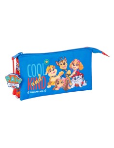 Trousse Fourre-Tout Triple The Paw Patrol Cool Bleu Rouge 22 x 12 x 3 cm