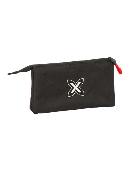 Trousse Fourre-Tout Triple Munich Vulcan Noir 22 x 12 x 3 cm