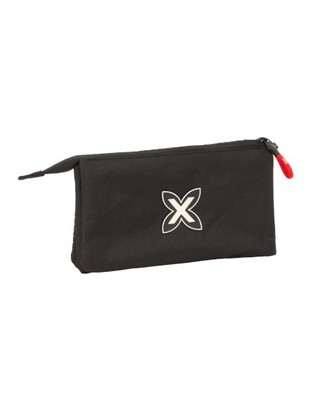 Trousse Fourre-Tout Triple Munich Vulcan Noir 22 x 12 x 3 cm
