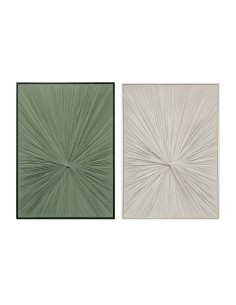 Cadre Home ESPRIT Vert Beige Moderne (2 Unités)