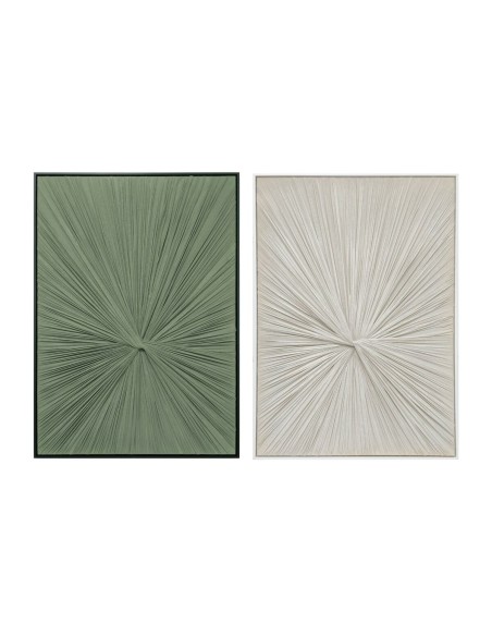 Cadre Home ESPRIT Vert Beige Moderne (2 Unités)