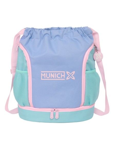 Sac à dos serré par des ficelles Munich Mellow Bleu Rose Celeste 35 x 40 x 1 cm