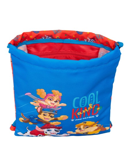 Sac à dos serré par des ficelles The Paw Patrol Cool Bleu Rouge 26 x 34 x 1 cm