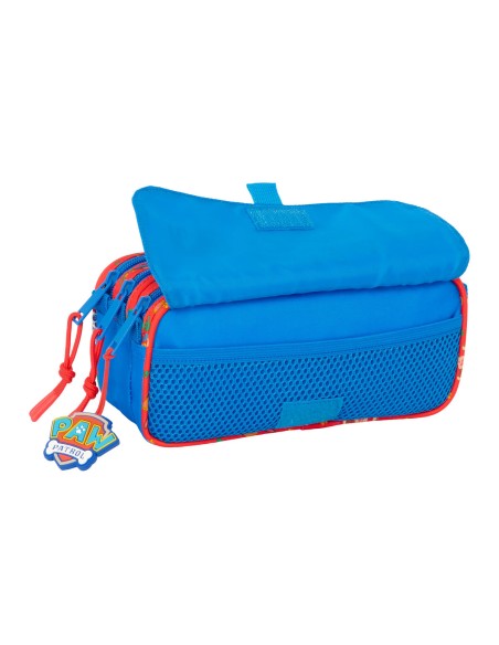 Trousse Fourre-Tout Triple The Paw Patrol Cool Bleu Rouge 21,5 x 10 x 8 cm