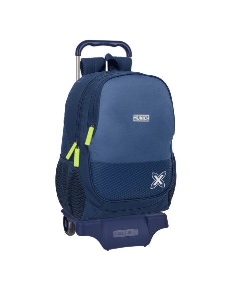 Cartable à roulettes Munich Blue indigo Bleu 32 x 44 x 16 cm