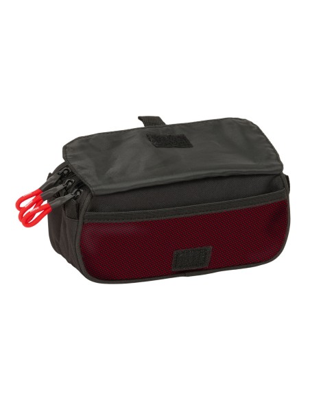 Trousse Fourre-Tout Triple Munich Vulcan Noir 21,5 x 10 x 8 cm