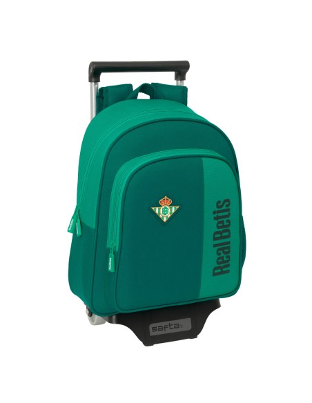 Cartable à roulettes Real Betis Balompié Vert 28 x 34 x 10 cm