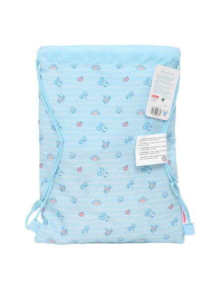Sac à dos serré par des ficelles Mickey Mouse Clubhouse Baby Bleu 26 x 34 x 1 cm