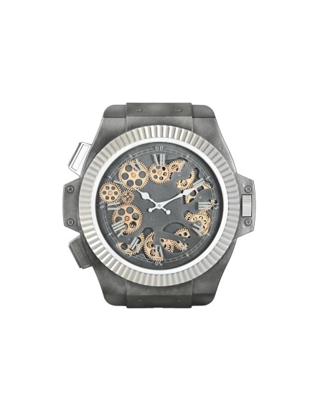 Horloge Murale Home ESPRIT Noir Argenté Fer