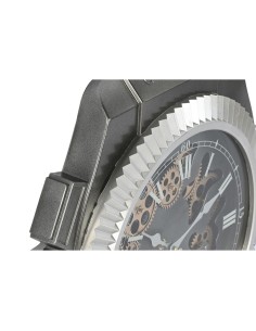 Horloge Murale Home ESPRIT Noir Argenté Fer 2