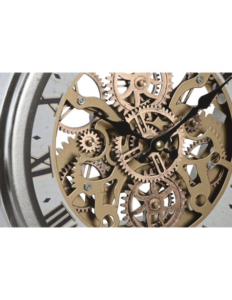 Horloge de table Home ESPRIT Doré Argenté Vintage (2 Unités)