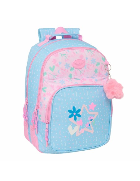 Cartable BlackFit8 Smile Bleu Rose 32 x 42 x 15 cm