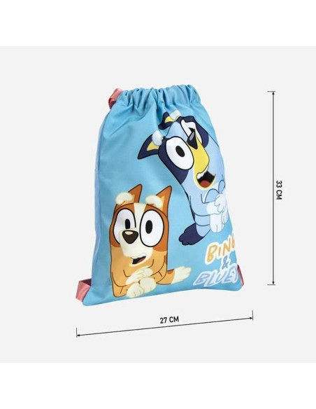 Sac à dos serré par des ficelles Bluey Bleu 27 x 33 cm