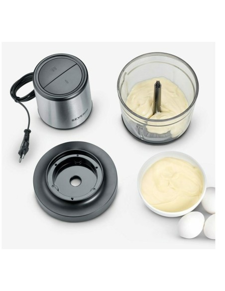 Hachoir Severin KM 3867 Noir Argenté Plastique 400 W 1 L