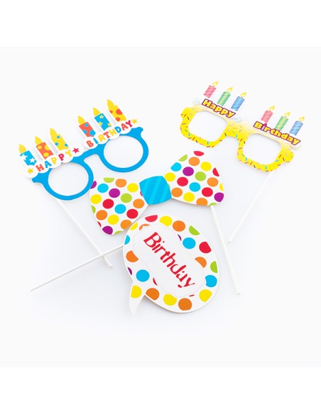 Accessoires d'Anniversaire pour Photos Amusantes Th3 Party (Pack de 5)