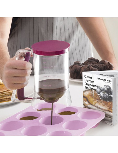 Carafe Distributrice de Pâte à Pâtisserie avec Livre de Recettes InnovaGoods