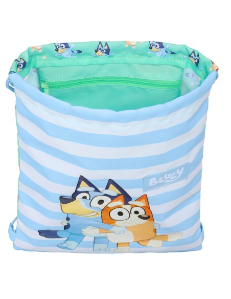 Sac à dos serré par des ficelles Bluey Sisters Vert 26 x 34 x 1 cm