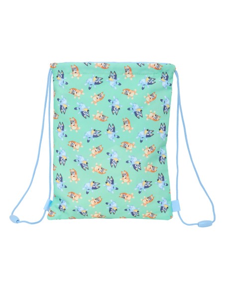 Sac à dos serré par des ficelles Bluey Sisters Vert 26 x 34 x 1 cm