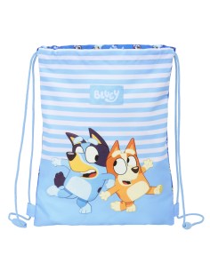 Sac à dos serré par des ficelles Bluey Let's play Bleu 26 x 34 x 1 cm