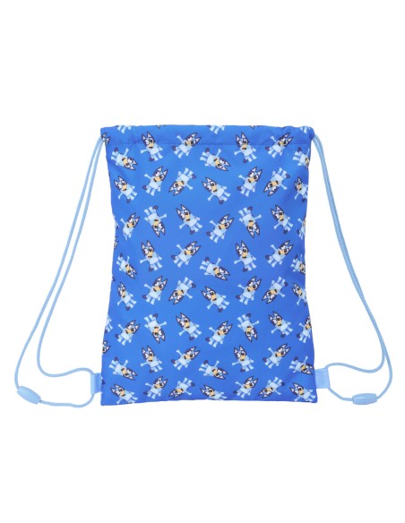 Sac à dos serré par des ficelles Bluey Let's play Bleu 26 x 34 x 1 cm
