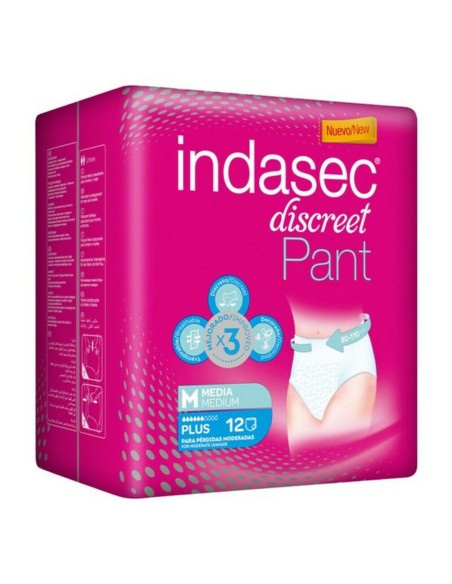 Couches Pour Personnes Non Dépendantes Pant Plus Indasec Pant Plus (12 uds) 12 Unités (Parapharmacie)