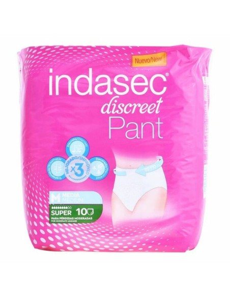 Couches pour Incontinence Pant Super Talla Mediana Indasec Pant Super (10 uds)