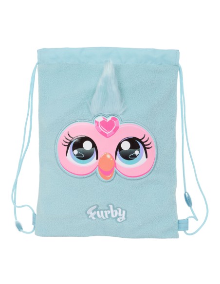 Sac à dos serré par des ficelles Furby Bleu ciel 26 x 34 x 1 cm