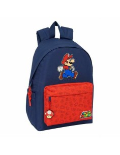 Cartable Super Mario Trick Rouge Bleu foncé 31 x 43 x 13 cm