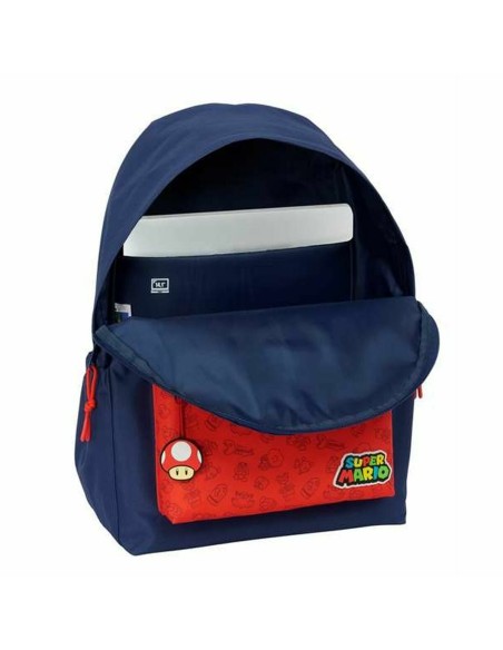 Cartable Super Mario Trick Rouge Bleu foncé 31 x 43 x 13 cm