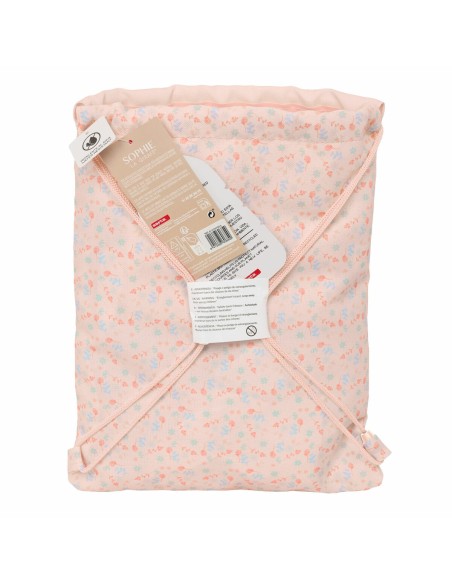 Sac à dos serré par des ficelles Sophie la Girafe 26 x 34 x 1 cm