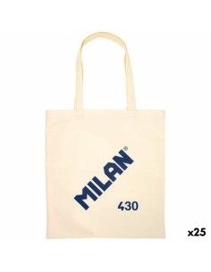 Sac en toile Milan 1918 Beige 41 x 38 x 0,5 cm (25 Unités)
