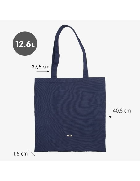 Sac en toile Milan Blue marine 41 x 38 x 0,5 cm