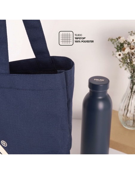 Sac en toile Milan Blue marine 41 x 38 x 0,5 cm