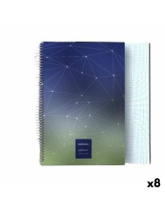 Cahier Grafoplas Multicouleur Din A4 80 Volets 21,5 x 31,5 cm (8 Unités)