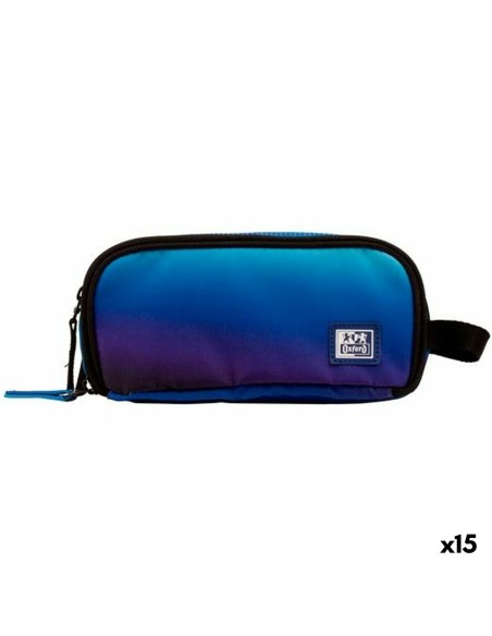 Trousse Fourre-Tout Triple Oxford KANGOO GRADIENT SPACE Bleu 23 x 8,5 x 10 cm (15 Unités)