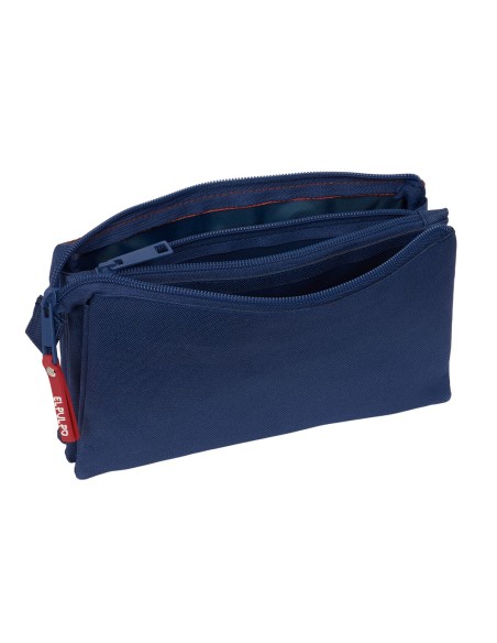 Trousse Fourre-Tout Triple El Pulpo Blue marine 22 x 12 x 3 cm